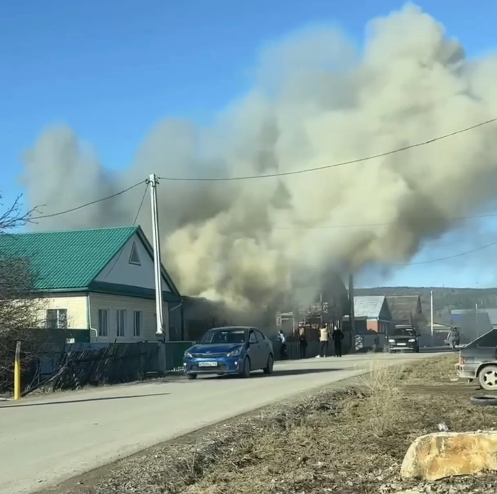 Пожар в селе Большеустьикинкое Башкирии
